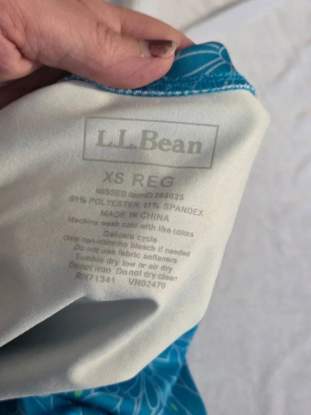 L.L.Bean Floral Zip Pocket Spandex Athletic Sport Tennis Golf Dress Sz. XS - Picture 5 of 5